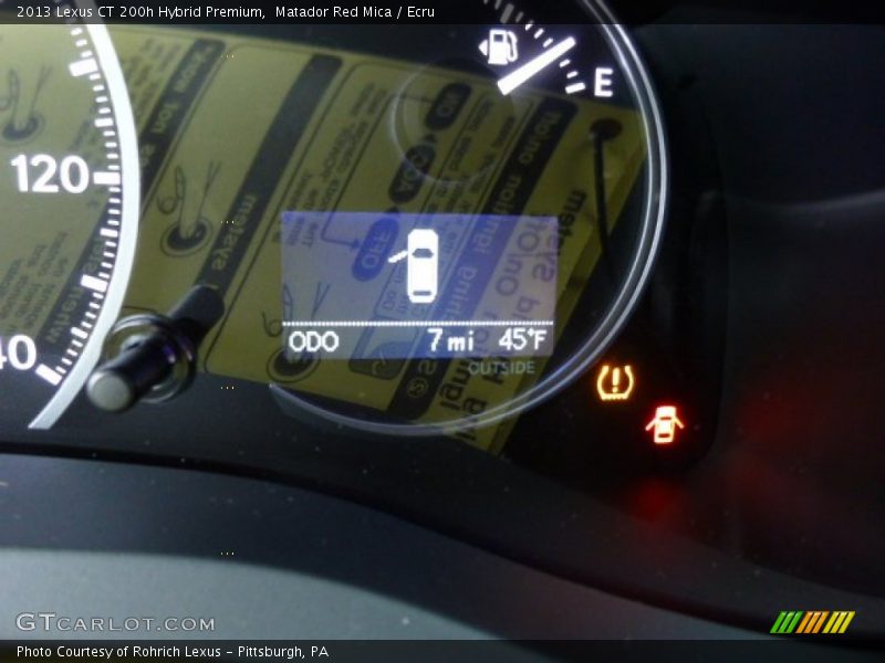 Matador Red Mica / Ecru 2013 Lexus CT 200h Hybrid Premium