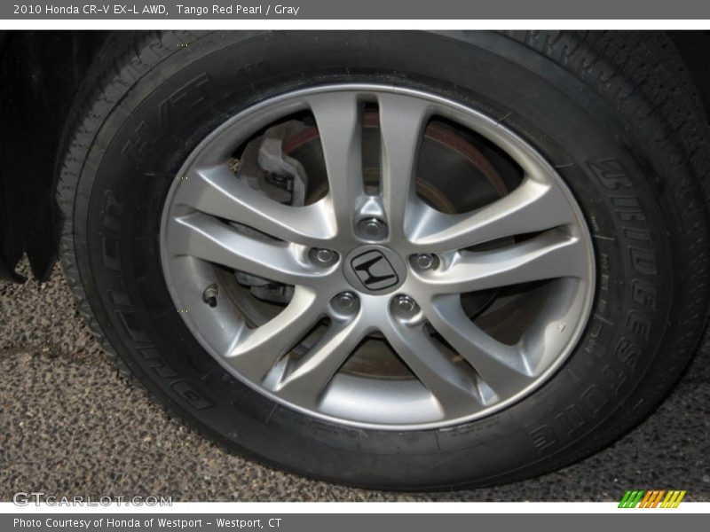 Tango Red Pearl / Gray 2010 Honda CR-V EX-L AWD
