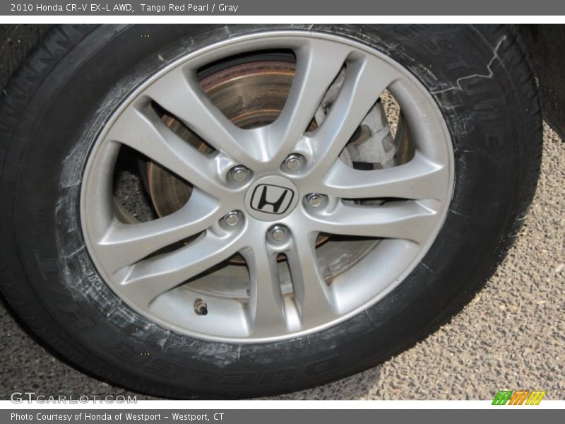 Tango Red Pearl / Gray 2010 Honda CR-V EX-L AWD
