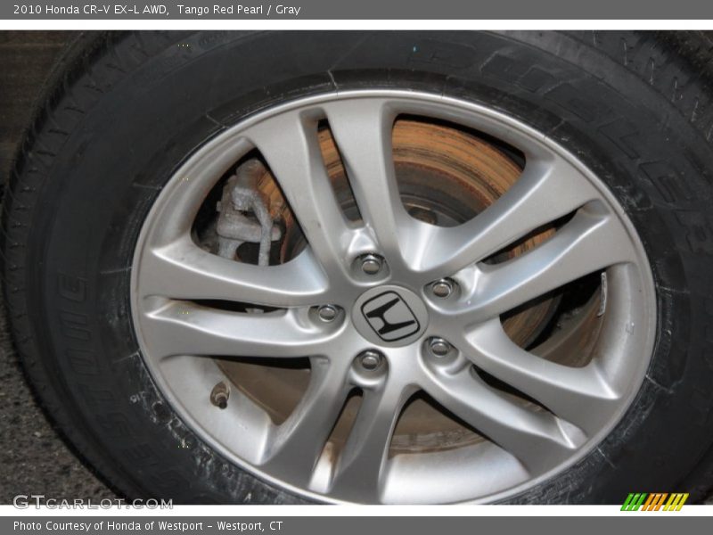 Tango Red Pearl / Gray 2010 Honda CR-V EX-L AWD