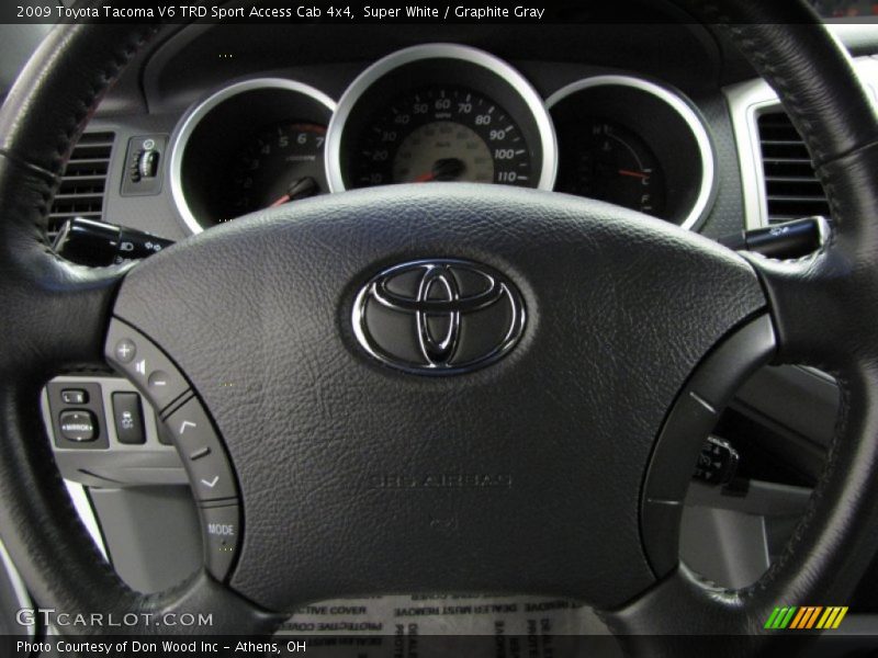 Super White / Graphite Gray 2009 Toyota Tacoma V6 TRD Sport Access Cab 4x4