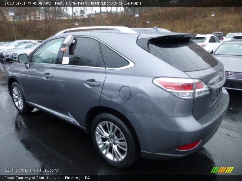 Nebula Gray Pearl / Black/Ebony Birds Eye Maple 2013 Lexus RX 450h AWD