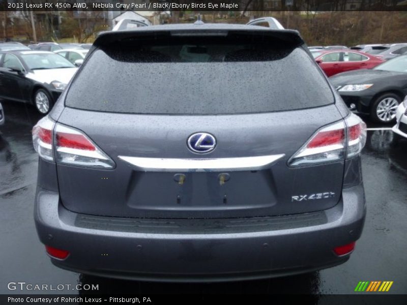 Nebula Gray Pearl / Black/Ebony Birds Eye Maple 2013 Lexus RX 450h AWD