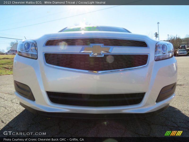 White Diamond Tricoat / Cocoa/Light Neutral 2013 Chevrolet Malibu ECO