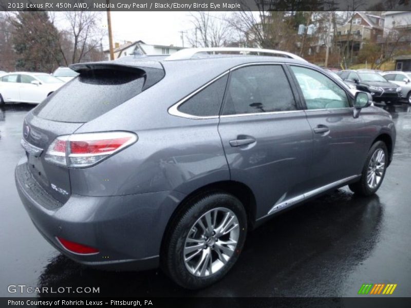 Nebula Gray Pearl / Black/Ebony Birds Eye Maple 2013 Lexus RX 450h AWD