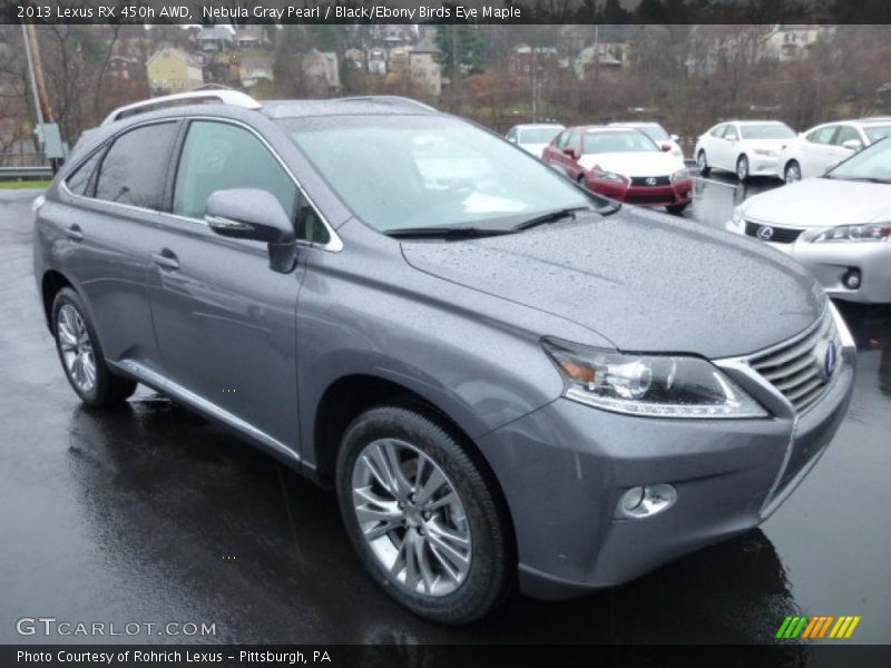 Nebula Gray Pearl / Black/Ebony Birds Eye Maple 2013 Lexus RX 450h AWD