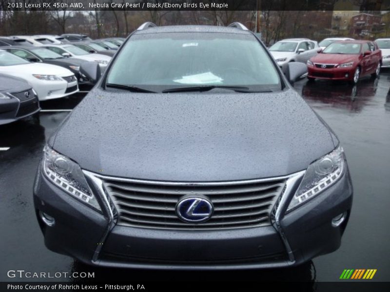 Nebula Gray Pearl / Black/Ebony Birds Eye Maple 2013 Lexus RX 450h AWD