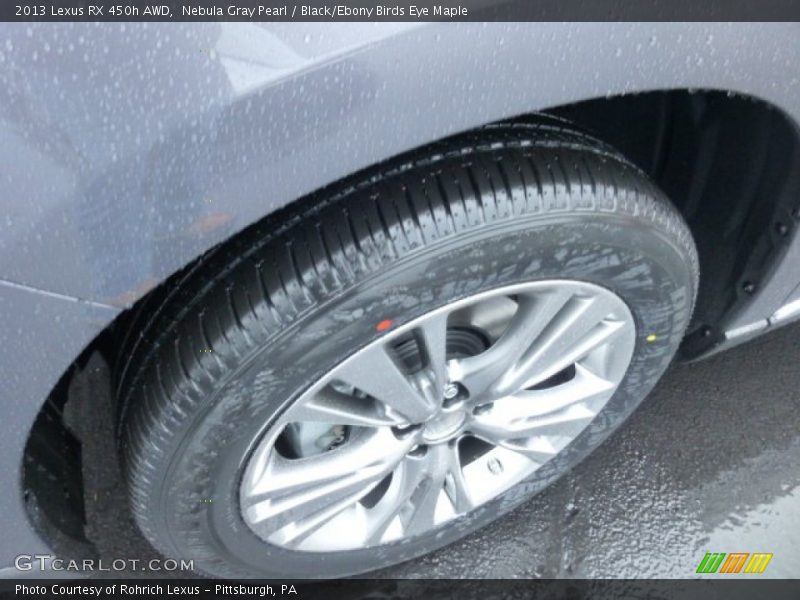 Nebula Gray Pearl / Black/Ebony Birds Eye Maple 2013 Lexus RX 450h AWD