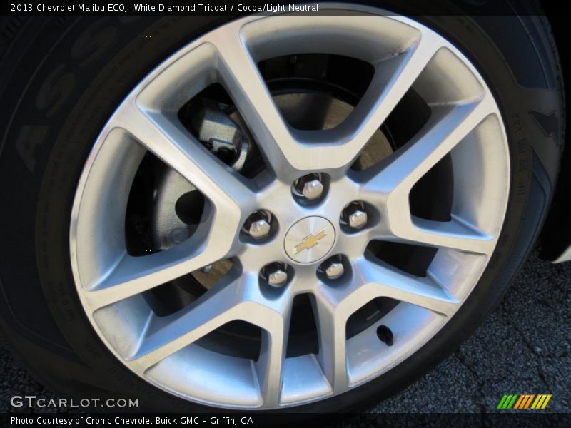 White Diamond Tricoat / Cocoa/Light Neutral 2013 Chevrolet Malibu ECO