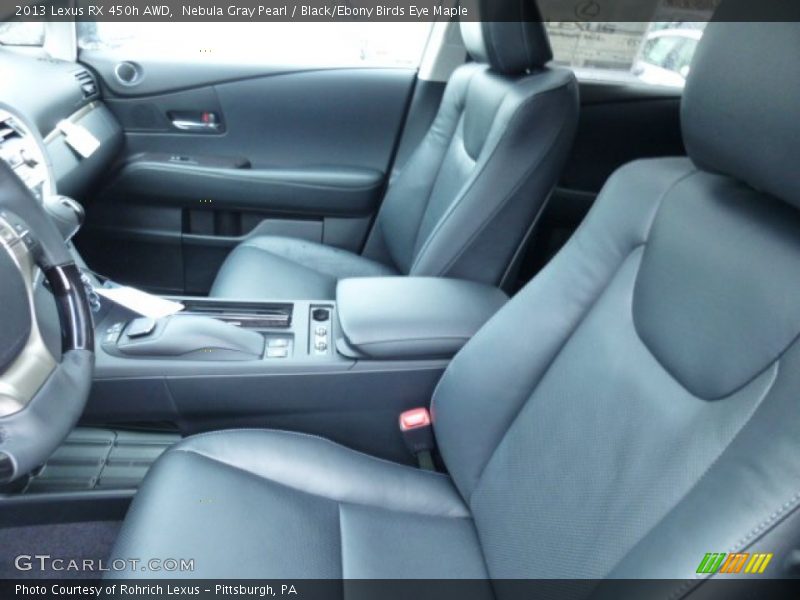 Nebula Gray Pearl / Black/Ebony Birds Eye Maple 2013 Lexus RX 450h AWD