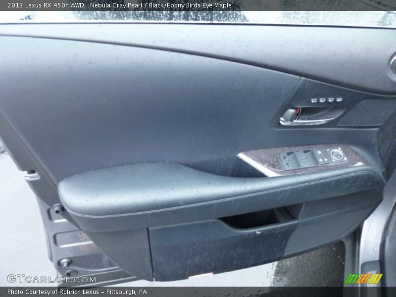 Nebula Gray Pearl / Black/Ebony Birds Eye Maple 2013 Lexus RX 450h AWD