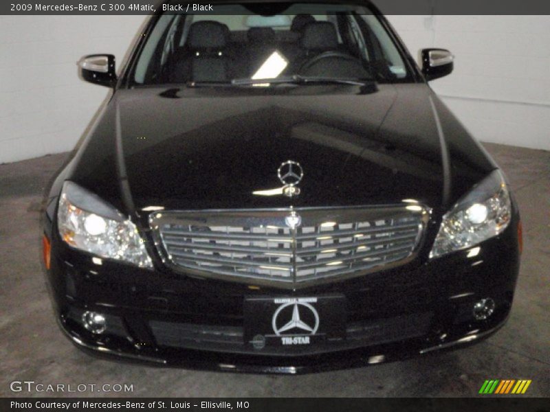 Black / Black 2009 Mercedes-Benz C 300 4Matic