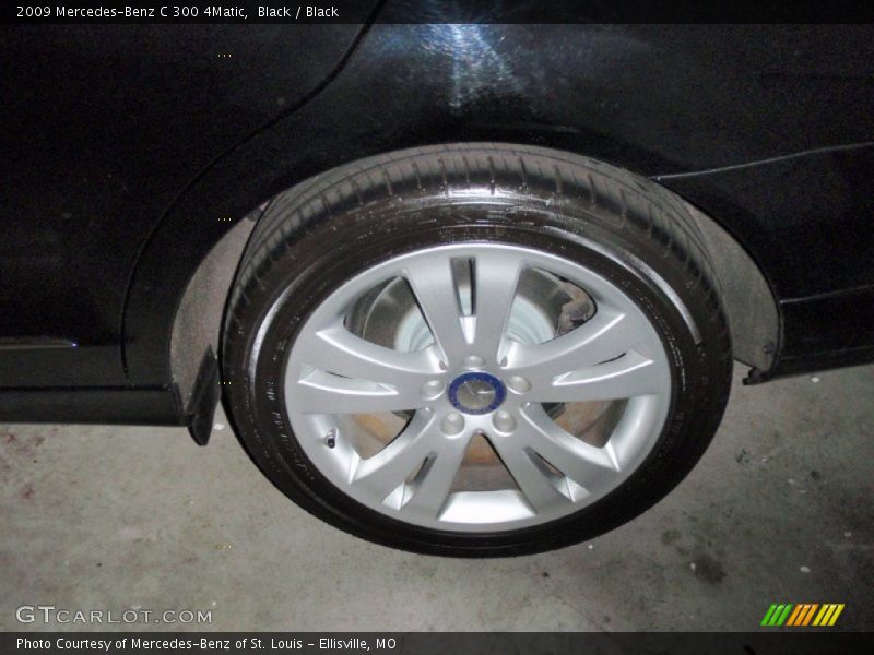 Black / Black 2009 Mercedes-Benz C 300 4Matic
