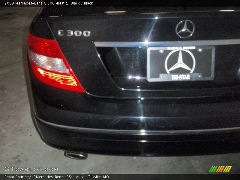 Black / Black 2009 Mercedes-Benz C 300 4Matic