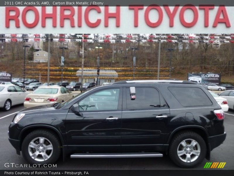 Carbon Black Metallic / Ebony 2011 GMC Acadia SL AWD