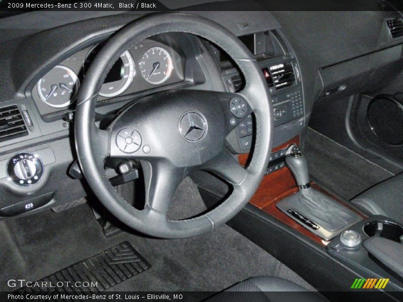 Black / Black 2009 Mercedes-Benz C 300 4Matic