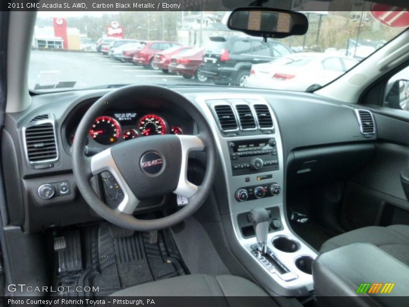 Carbon Black Metallic / Ebony 2011 GMC Acadia SL AWD