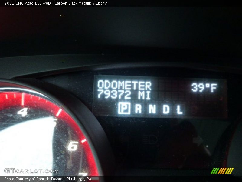 Carbon Black Metallic / Ebony 2011 GMC Acadia SL AWD