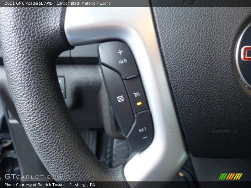 Carbon Black Metallic / Ebony 2011 GMC Acadia SL AWD
