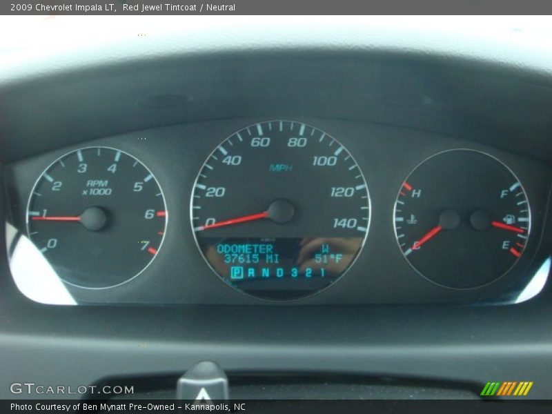 Red Jewel Tintcoat / Neutral 2009 Chevrolet Impala LT