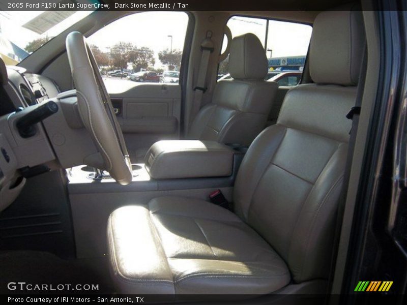 Dark Stone Metallic / Tan 2005 Ford F150 Lariat SuperCrew