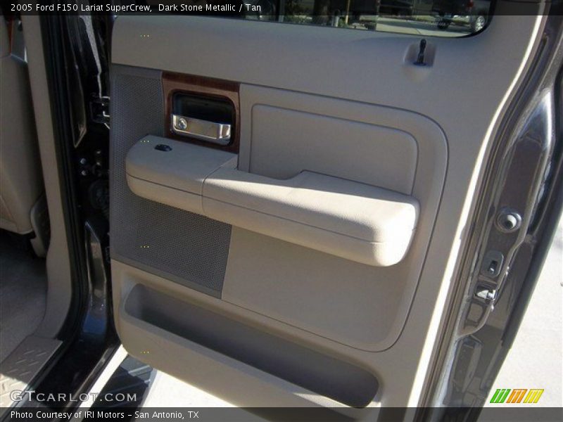 Dark Stone Metallic / Tan 2005 Ford F150 Lariat SuperCrew