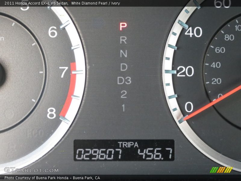 White Diamond Pearl / Ivory 2011 Honda Accord EX-L V6 Sedan
