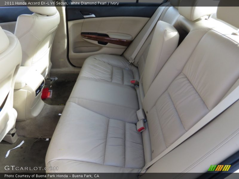 Rear Seat of 2011 Accord EX-L V6 Sedan