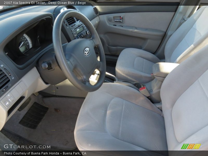 Deep Ocean Blue / Beige 2007 Kia Spectra EX Sedan