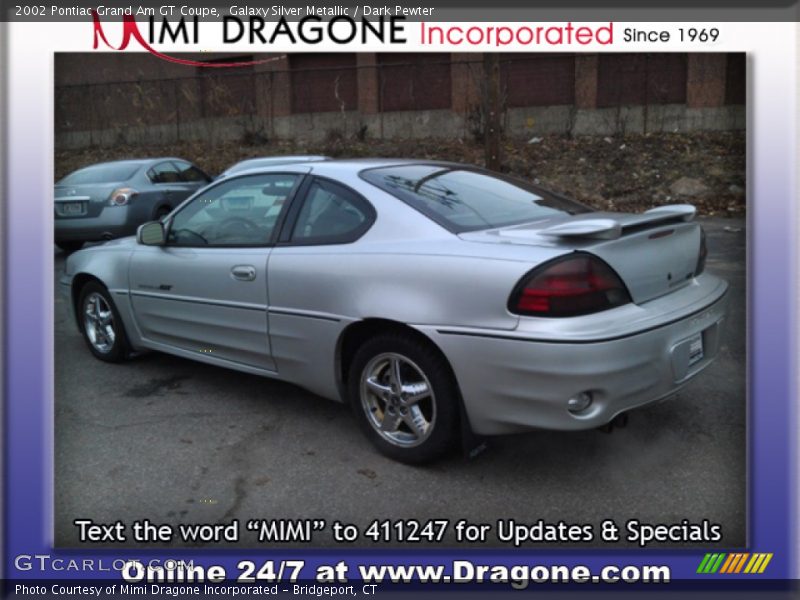 Galaxy Silver Metallic / Dark Pewter 2002 Pontiac Grand Am GT Coupe