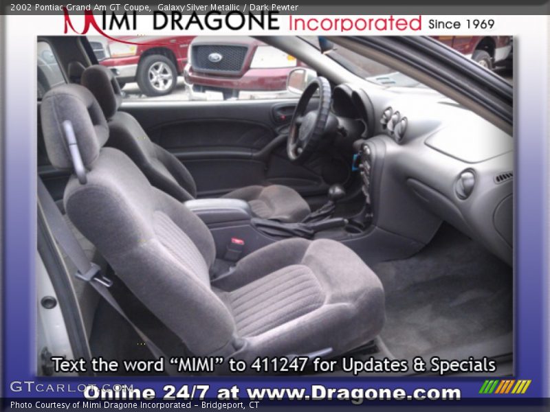 Galaxy Silver Metallic / Dark Pewter 2002 Pontiac Grand Am GT Coupe