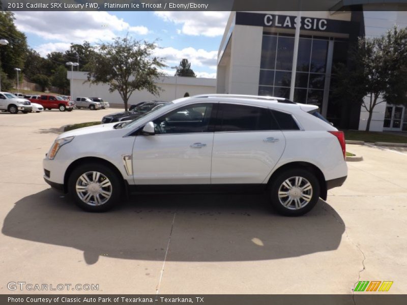 Platinum Ice Tricoat / Ebony/Ebony 2013 Cadillac SRX Luxury FWD