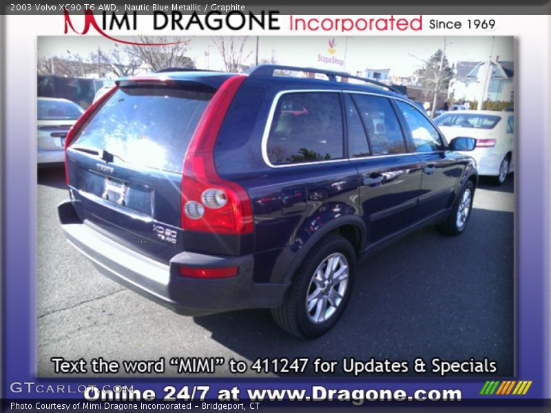 Nautic Blue Metallic / Graphite 2003 Volvo XC90 T6 AWD