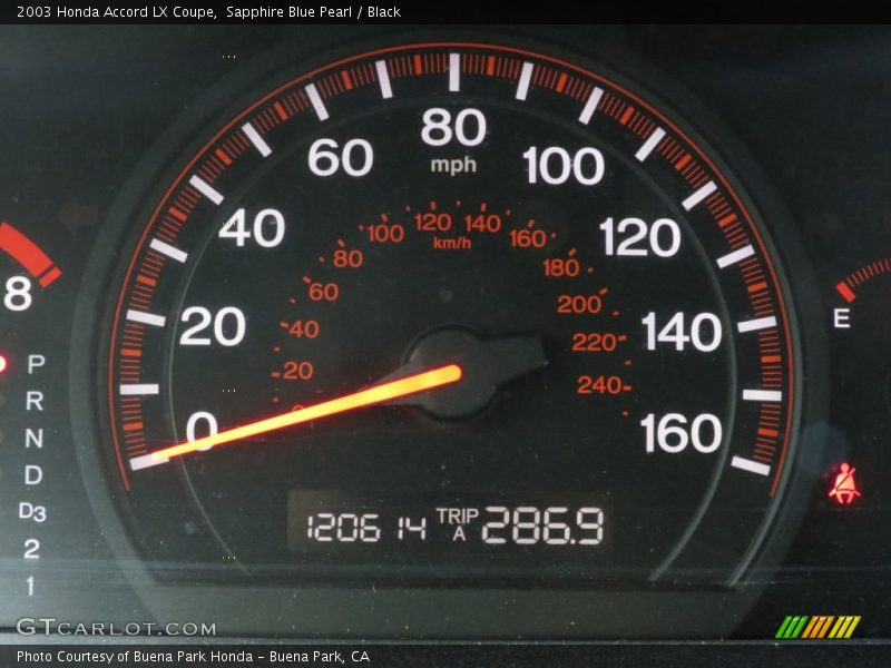 Sapphire Blue Pearl / Black 2003 Honda Accord LX Coupe