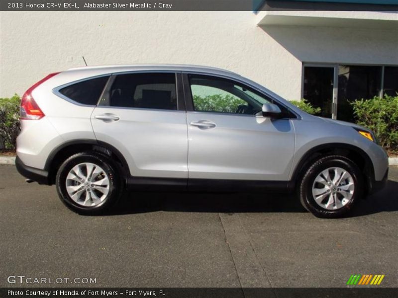 Alabaster Silver Metallic / Gray 2013 Honda CR-V EX-L