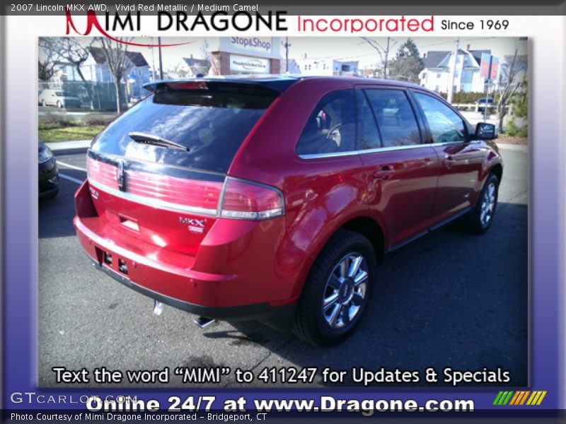 Vivid Red Metallic / Medium Camel 2007 Lincoln MKX AWD