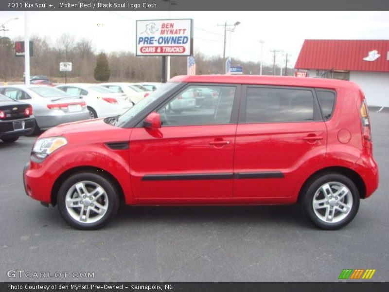 Molten Red / Black Soul Logo Cloth 2011 Kia Soul +