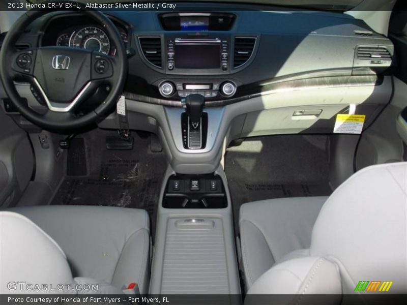 Alabaster Silver Metallic / Gray 2013 Honda CR-V EX-L