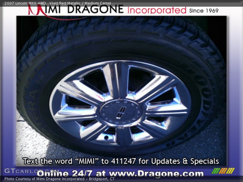 Vivid Red Metallic / Medium Camel 2007 Lincoln MKX AWD
