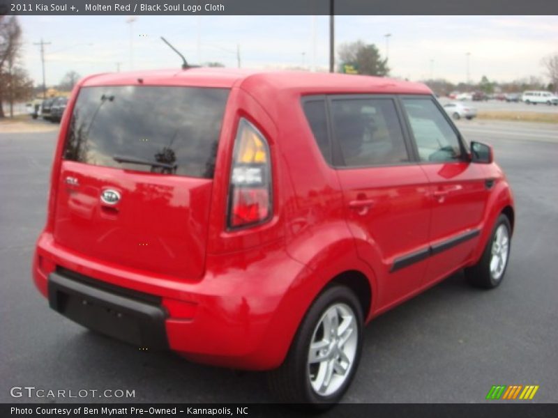 Molten Red / Black Soul Logo Cloth 2011 Kia Soul +