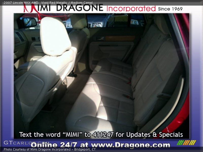 Vivid Red Metallic / Medium Camel 2007 Lincoln MKX AWD