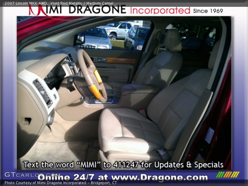 Vivid Red Metallic / Medium Camel 2007 Lincoln MKX AWD