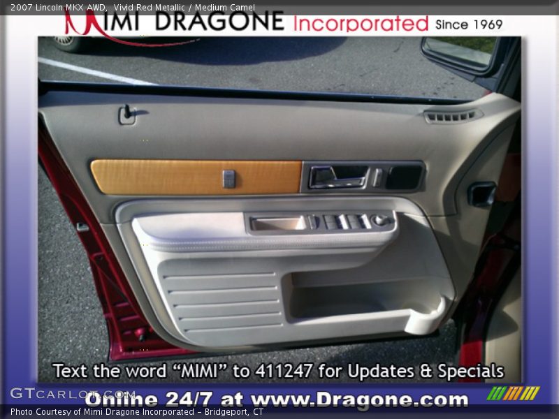 Vivid Red Metallic / Medium Camel 2007 Lincoln MKX AWD