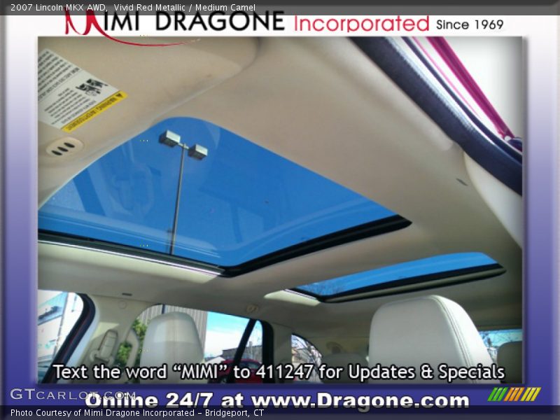 Vivid Red Metallic / Medium Camel 2007 Lincoln MKX AWD