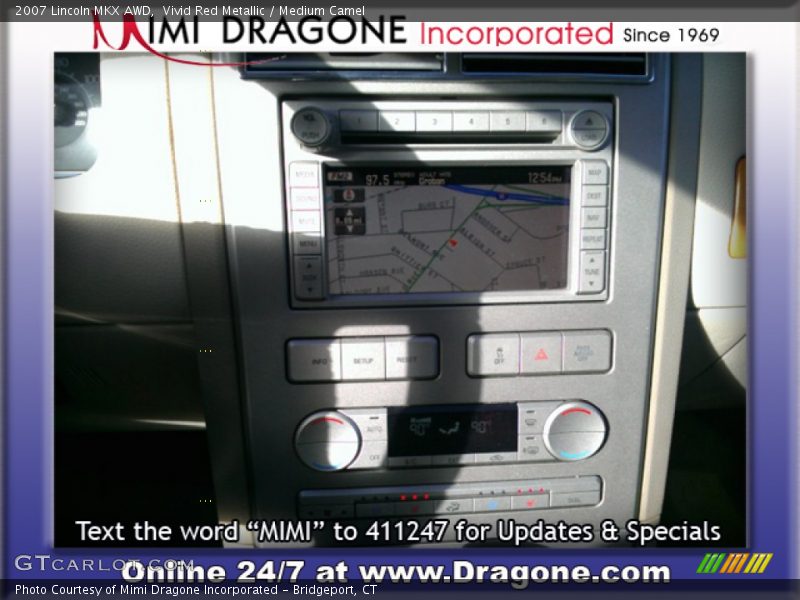 Vivid Red Metallic / Medium Camel 2007 Lincoln MKX AWD