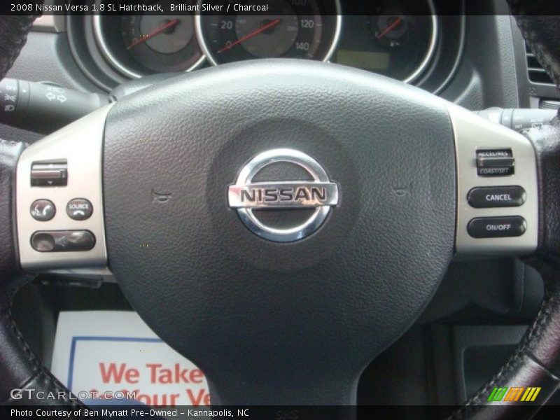 Brilliant Silver / Charcoal 2008 Nissan Versa 1.8 SL Hatchback