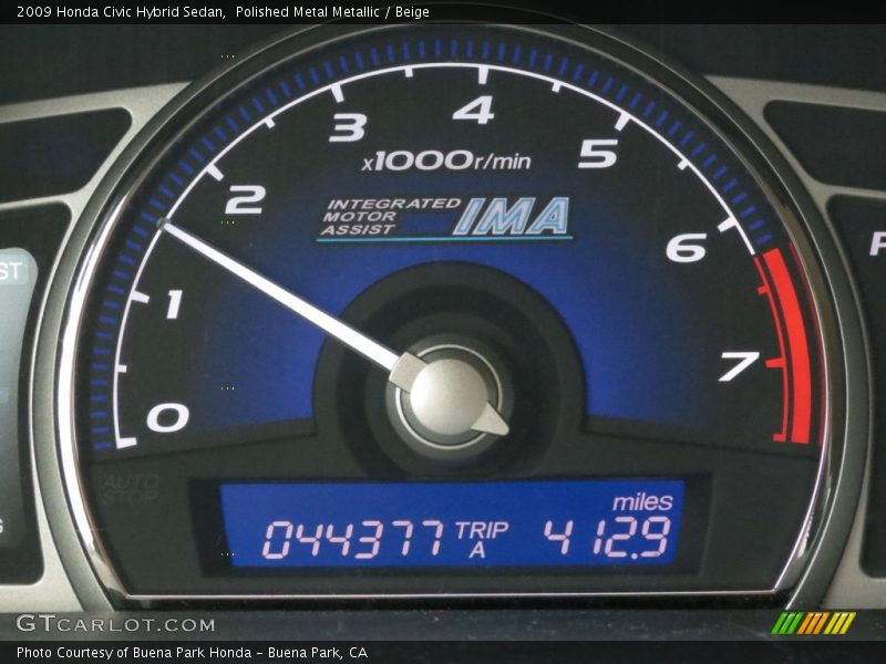 Polished Metal Metallic / Beige 2009 Honda Civic Hybrid Sedan