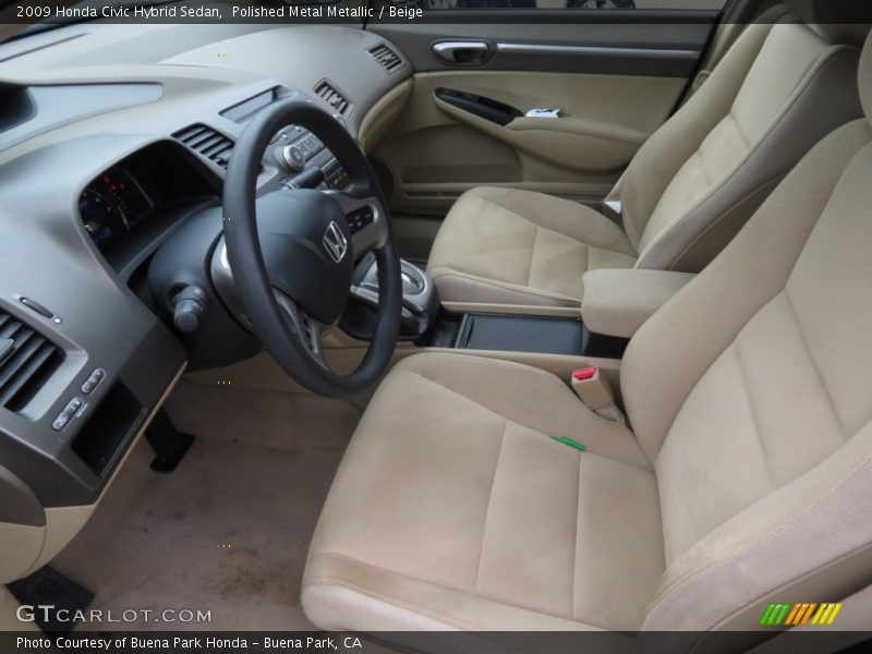 Polished Metal Metallic / Beige 2009 Honda Civic Hybrid Sedan