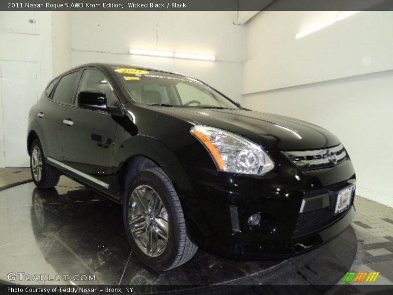 Wicked Black / Black 2011 Nissan Rogue S AWD Krom Edition