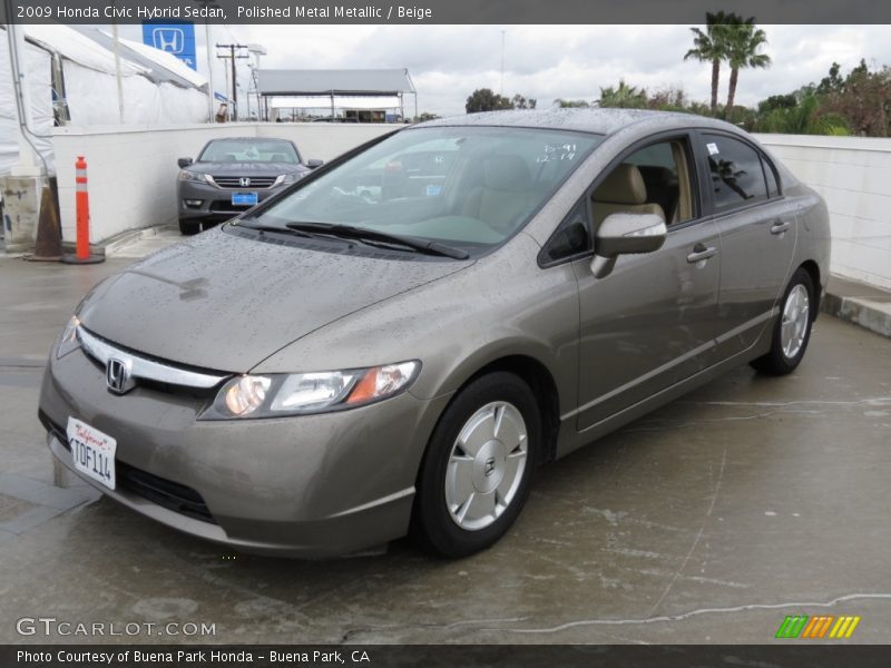 Polished Metal Metallic / Beige 2009 Honda Civic Hybrid Sedan